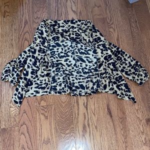 cheetah print light fabric layer jacket
